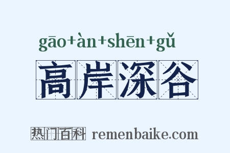 高岸深谷是什么意思的图片